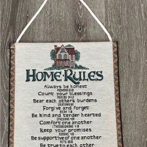 Home Decor Banner wall hanging with Biblical quotes by Carole Tayler